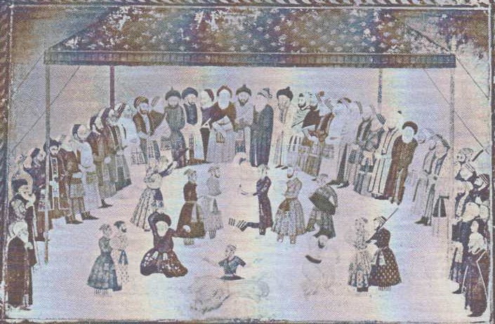 Kolektivní seance (zikr)v řádovém domě taríky nakšbandíja