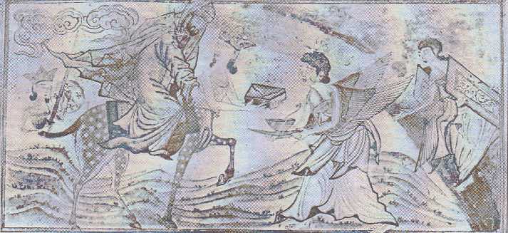 Prorok Muhammad na koni Buráku a v doprovodu andělů je jedním z příkladů, že zákaz zobrazování neplatil vždy a všude stejně striktně (nekonformní nástěnná malba ze severního Iráku, 18. stol.)