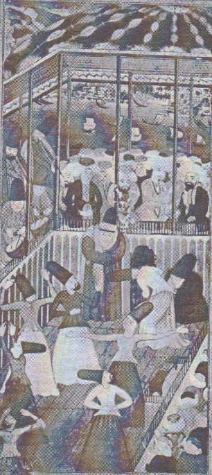 Tančící dervíšové, členové mystického řádu maulávíja (Istanbul, 18. stol.)